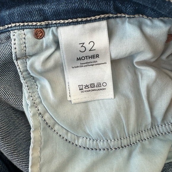 Mother High Waisted Rascal Sneak Fray 32 - Picture 3 of 6